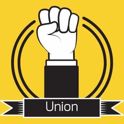 Labor union clenched fist.